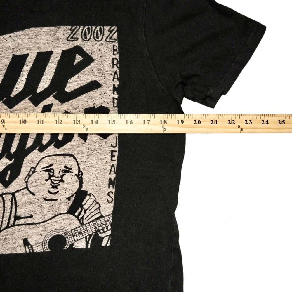 True Religion World Tour T Shirt Mens Small Black Graphic Print Short‎ Sleeves